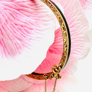 18K gult guld emaljarmband storlek 8
