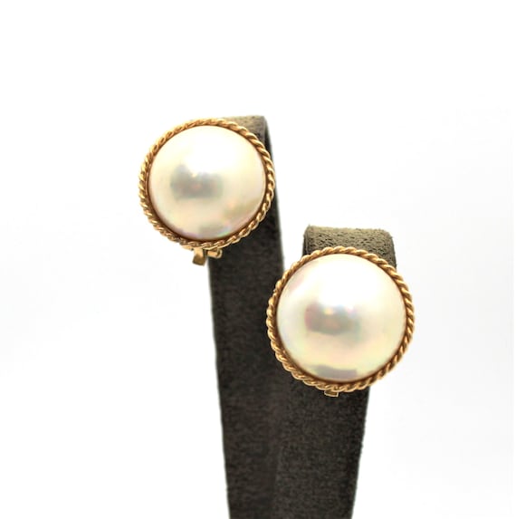 Pearl Large Earrings 18K Yellow Gold
