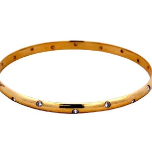 18K Yellow Gold Diamond 0.50ct Bangle