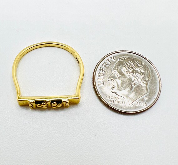 Vintage 18K Yellow Gold 1970's Ring Size 5.25 app… - image 10