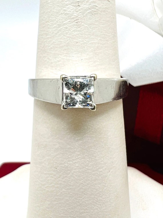 Adorable 14K White Gold Diamond 0.75ct Handmade E… - image 1