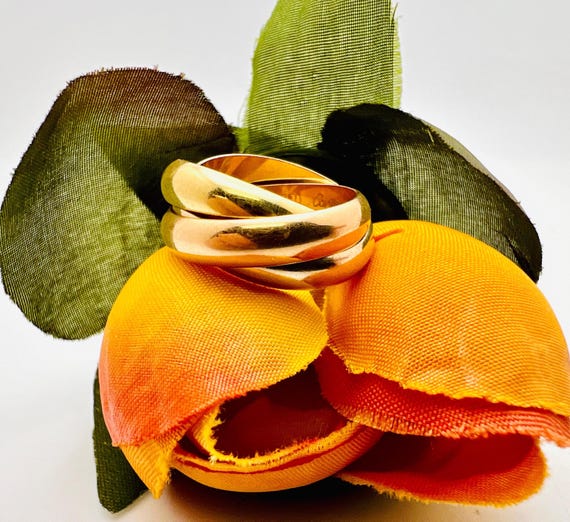 ◇希少 1997 Cartier スリーカラー トリニティ チャーム トップ 750