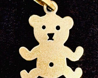 14 kt geelgouden teddybeerhangerbedel