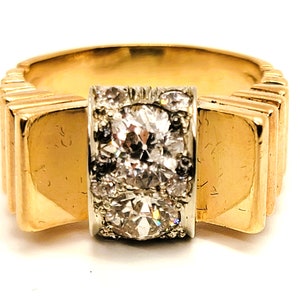14K Yellow Gold Diamond 1.33ct Ring Size 8.5