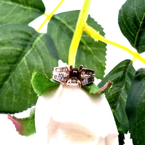 14K Yellow Gold Diamond Baguette Setting Engagement Ring Size 4.5