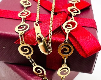 14K Yellow Gold Necklace 16 Inch