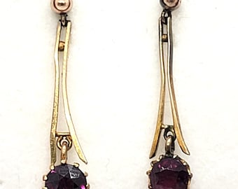 Ruby Earrings in 14K Yellow Gold