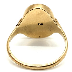 Beautiful 14K Yellow Gold Lapis Vintage Handmade Ring Size 6.3 image 6
