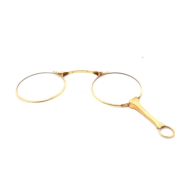 Vintage Estate 14K Yellow Gold Retractable Opera Glasses