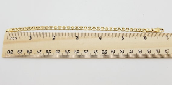 18K Yellow Gold Link Bracelet Size 6.5 - image 10