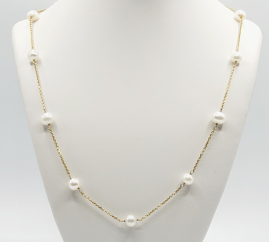 ZGDYi Collana Oro Donna con Doppia Perla,Collana di Perle Elegante in Placcato Oro 14K, Collana Girocollo Raffinata per Donne, Ragazze, Regalo Compleanno, Matrimonio, Gioielli Femminili Chic(40+5cm