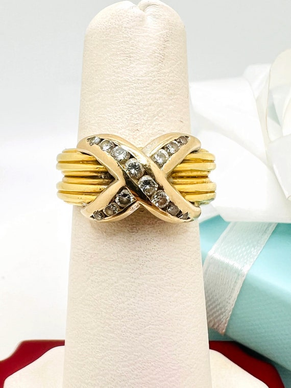 Anillo cruzado oro hotsell