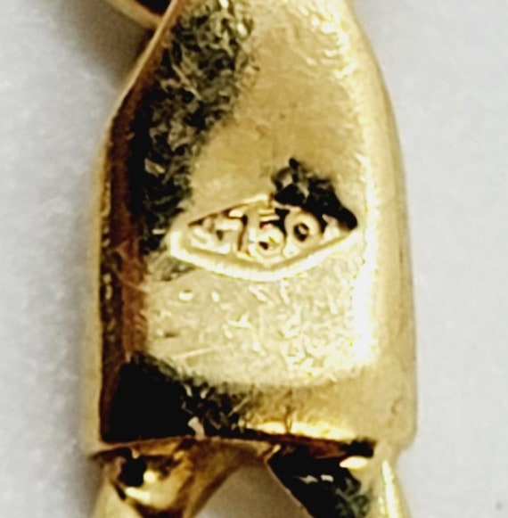 18K Yellow Gold Link Bracelet Size 6.5 - image 8