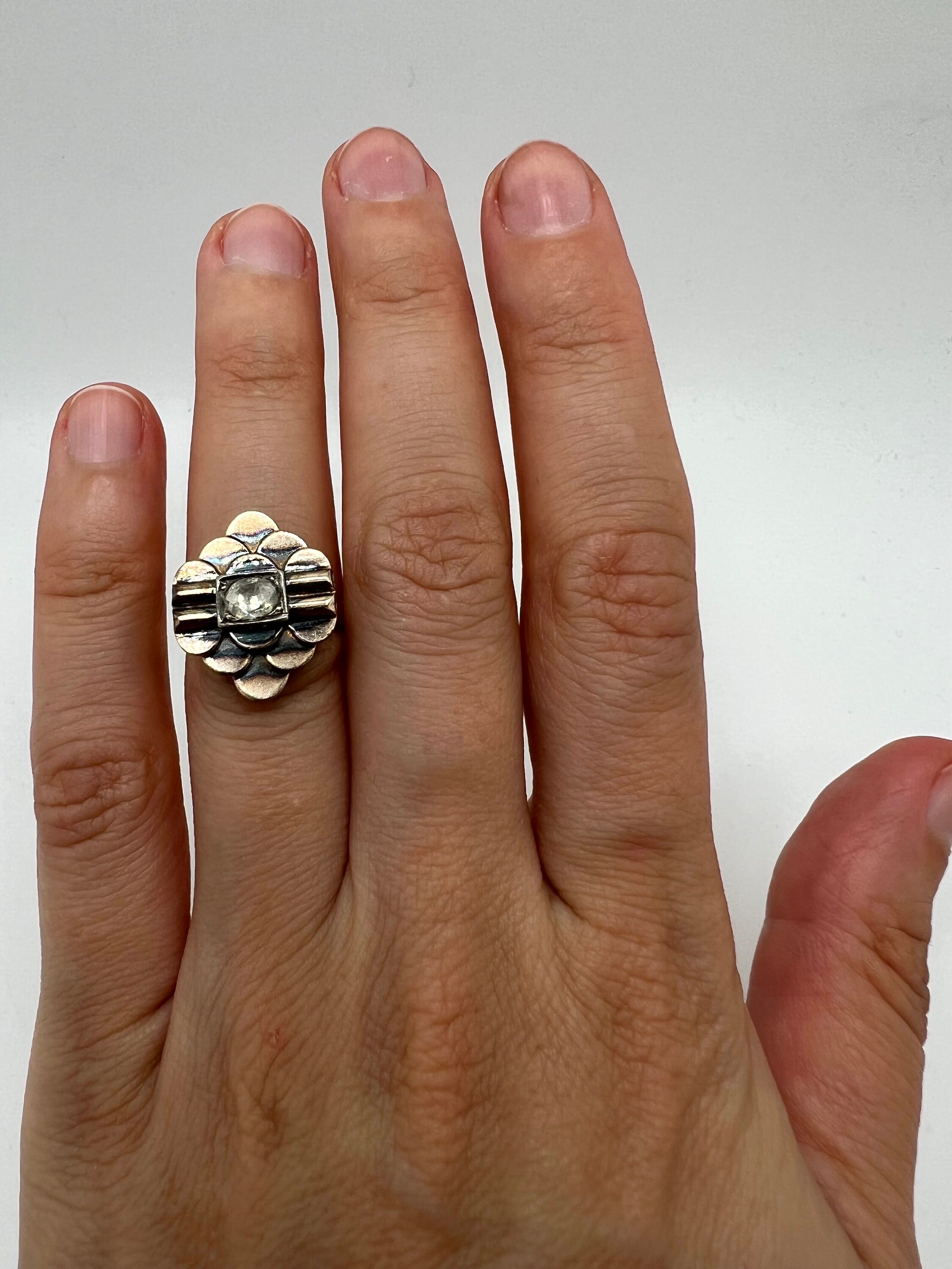 絶妙なヴィンテージ 14K イエロー ゴールド ダイヤモンド 0.25ct