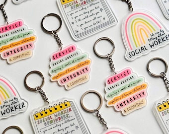 Social Worker Acrylic Keychain: Appreciation Gift