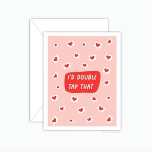 I&#39;d Tap That Greeting Card, Love You Card, Card For Her, Card For Wife, Funny Love Card, Anniversary Card, Sweet Card, Valentine&#39;s Day Gift