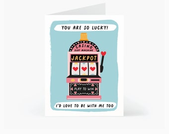 Lucky To Have Me Card, I Love You Card, Gift for Wife, Gift for Husband, Card for Girlfriend, Funny Love Card, Anniversary Card, Sweet Card