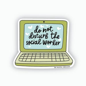 Social Work Laptop Vinyl Sticker, MSW Sticker, Healthcare Sticker, MSW Sticker, Social Work Gift