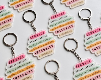Social Work Values Acrylic Keychain, Social Work Gift, MSW Graduation Gift, LCSW, Social Work Student, Future Social Work