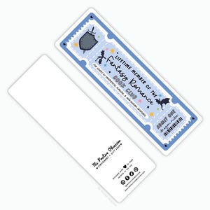 Fantasy Romance Book Club Bookmark, Bookish Gift, Dragon Bookmark, Romance Reader, Gift For Readers, Movie Ticket Bookmark, Book Accessories