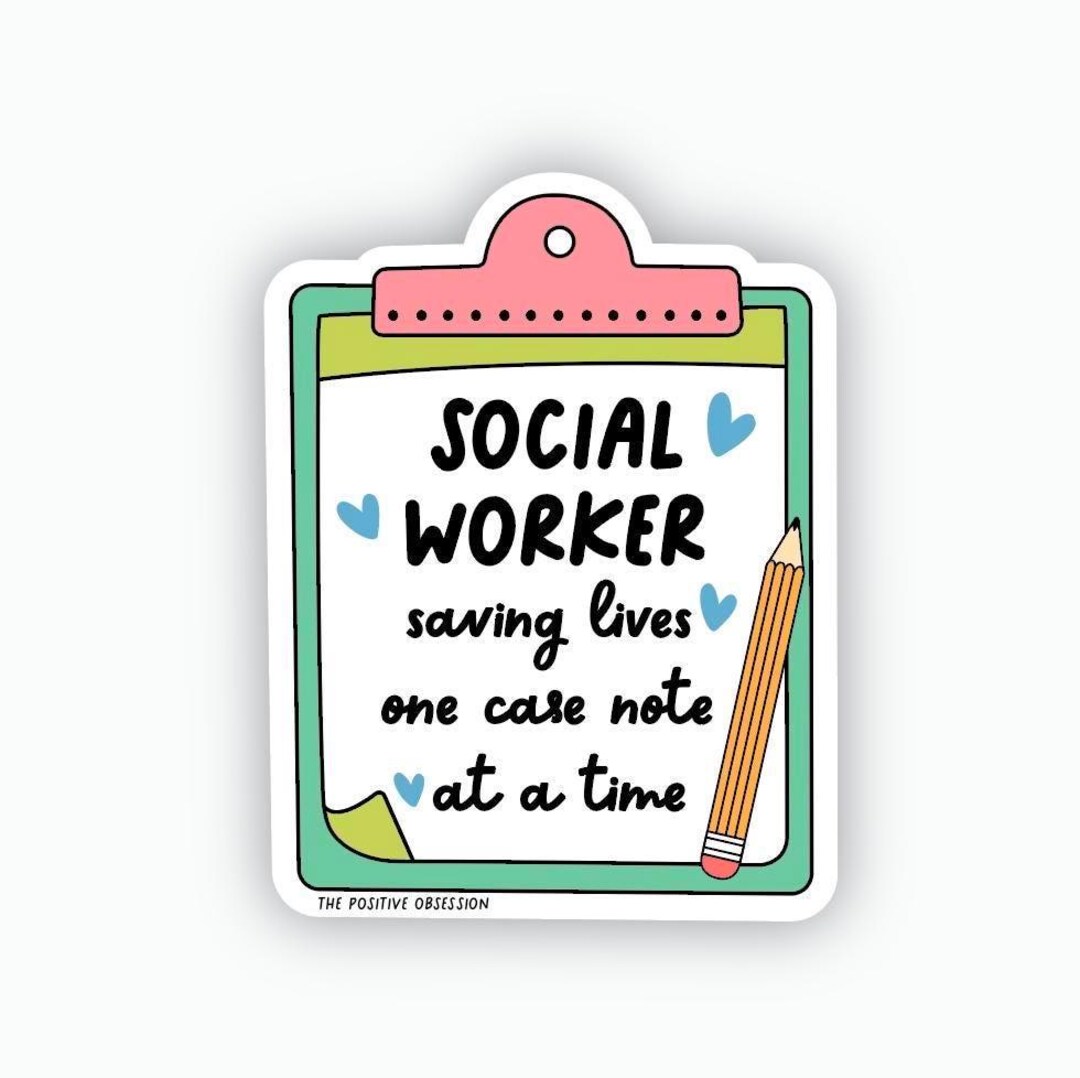 Social Work Case Note Sticker: Weatherproof MSW, LCSW Gift - Etsy