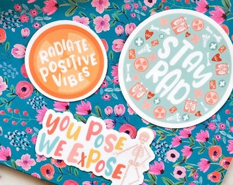 Rad Tech 3-Piece Vinyl Sticker Bundle, Radiology Gift