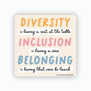 Social Work Diversity Vinyl Sticker, Social Justice Decal, Inclusion Sticker, MSW Sticker, LCSW Sticker, Motivating, Inspirational, Empower