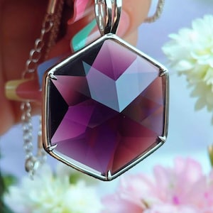Andara Crystal FLOWER OF LIFE-Andara Crystal Purple Rain- Transformation and Violet Flame -St.Germain-Custom-Made-Unique Piece
