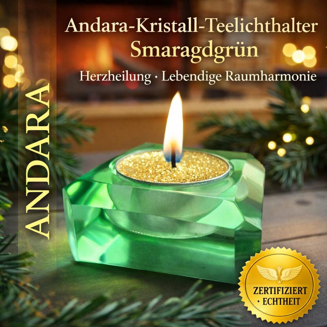 Crystal Raphael Andara Crystal Emerald Green Tealight Holder - Archangel Raphael ...