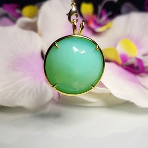 アンダラクリスタルペンダント「ラディアントハート」 - Angel AURA - オペークグリーンジェイド ANDARA CRYSTAL&quot; - Custom Order -