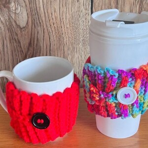 Fall Tree Of Life Mug Cozy Set (2 Pack) – Sage & Spiced Cedar, Hand Crocheted, Fits Standard Mugs