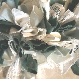 Rag Wreath Shabby Chic Wall Decor Wall Hangings Door Hangings Fabric ...