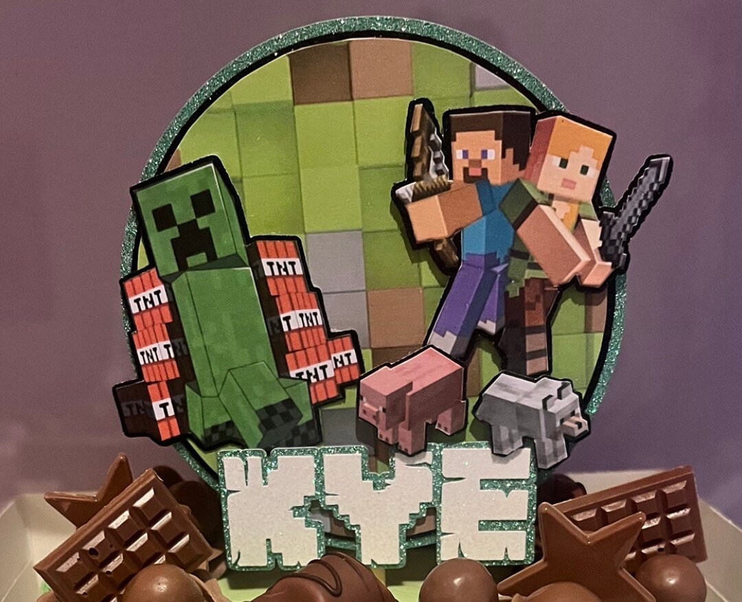 Layered Minecraft Cake Topper