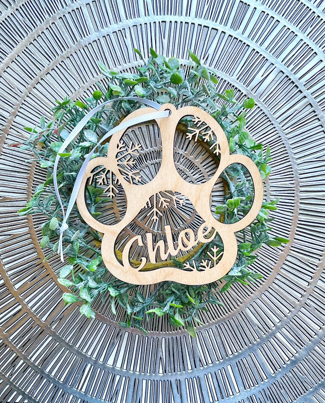 Personalized Dog Paw Ornament Pet Memorial Christmas Ornament ...