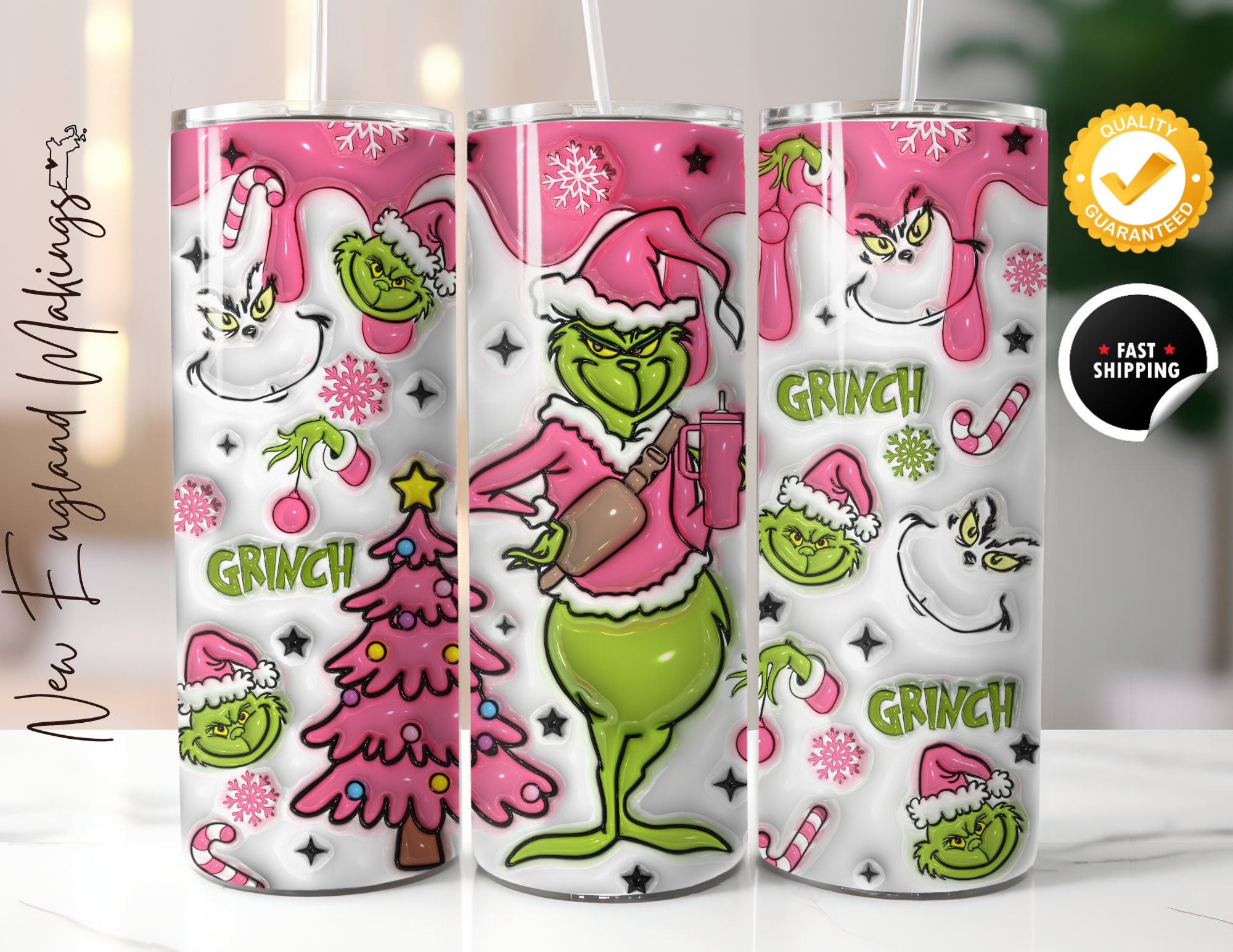 20 OZ Fashion Grinch Christmas With Bag and Stanley Cup 