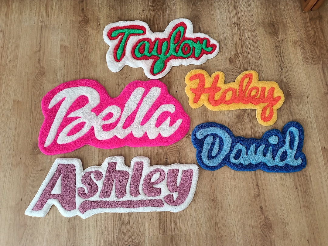 Custom Name Handmade Tufted Rug, Personalized Unique Gift for Best