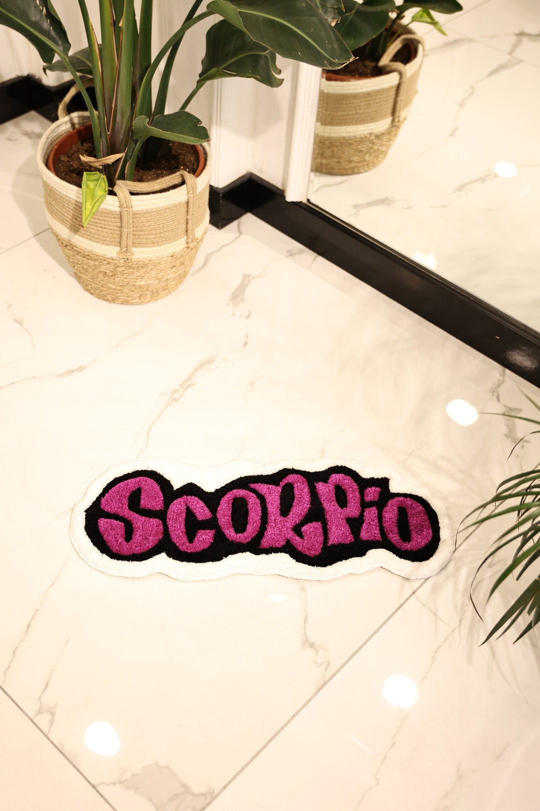 Scorpio Star Sign Custom Tufted Decor Rug Astrology Purple - Etsy