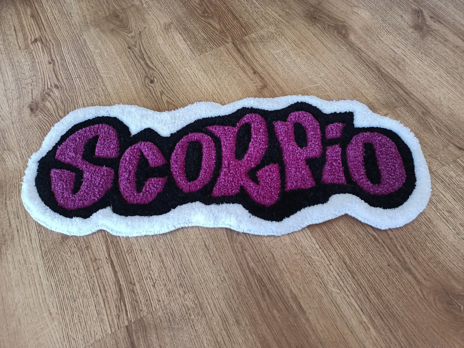 Scorpio Star Sign Custom Tufted Decor Rug, Astrology, Purple White ...