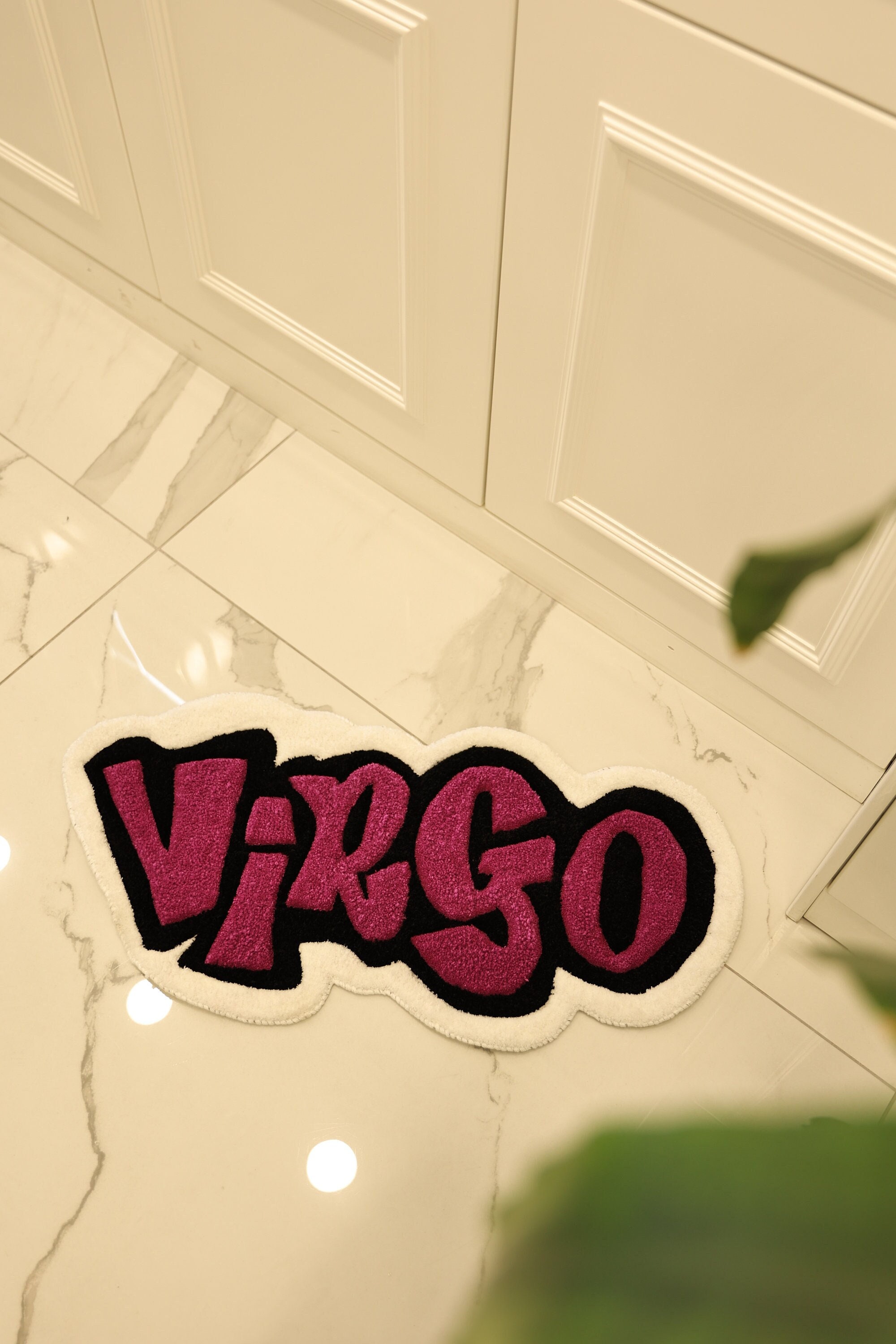 Virgo Rug Rats Customizable Virgo Zodiac Hand Tufted Rug, Horoscope Celestial Word ...