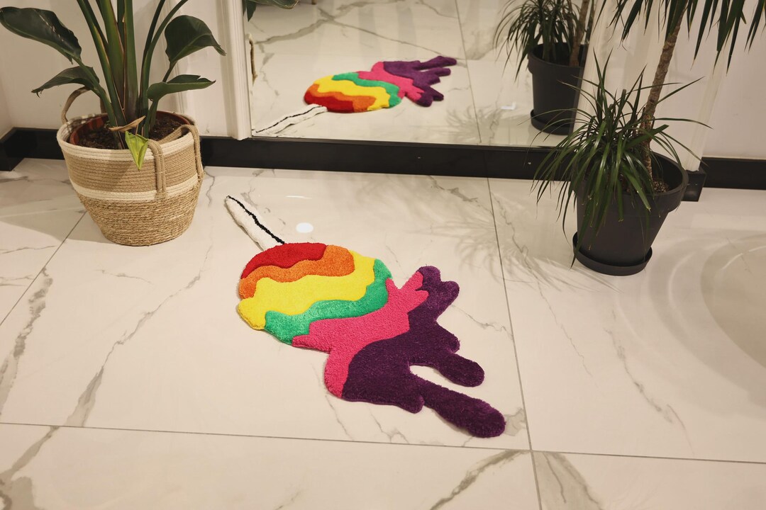 Tufted Lollipop Rug: Colorful Whimsical Home Decor - Etsy