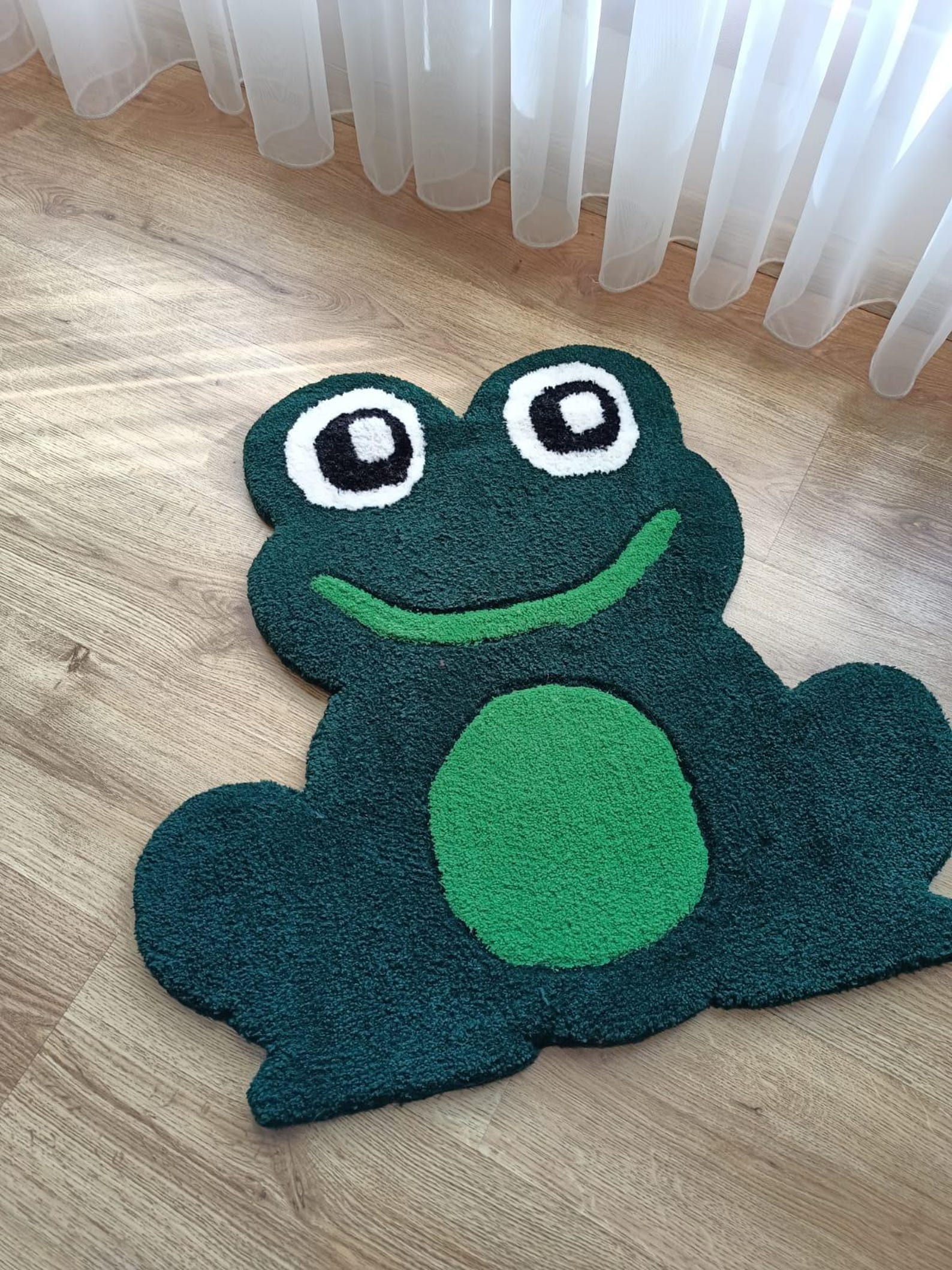 Frog Rugs Green Frog Tufted Handmade Kawaii Rug, Personalized Colors - Etsy