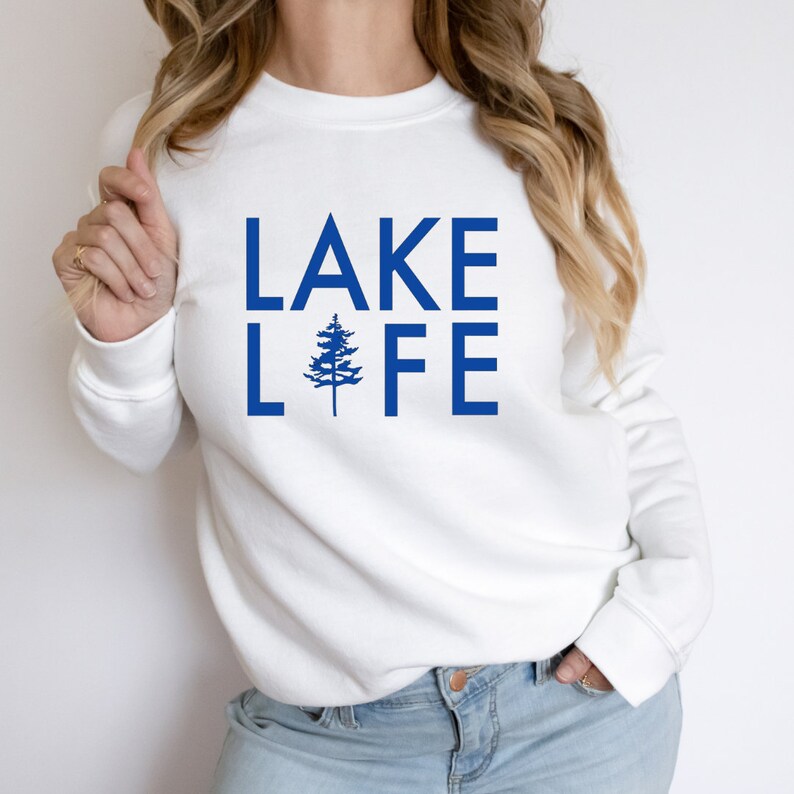 Lake Life Sweater/lake/custom Sweater/sweatshirt - Etsy