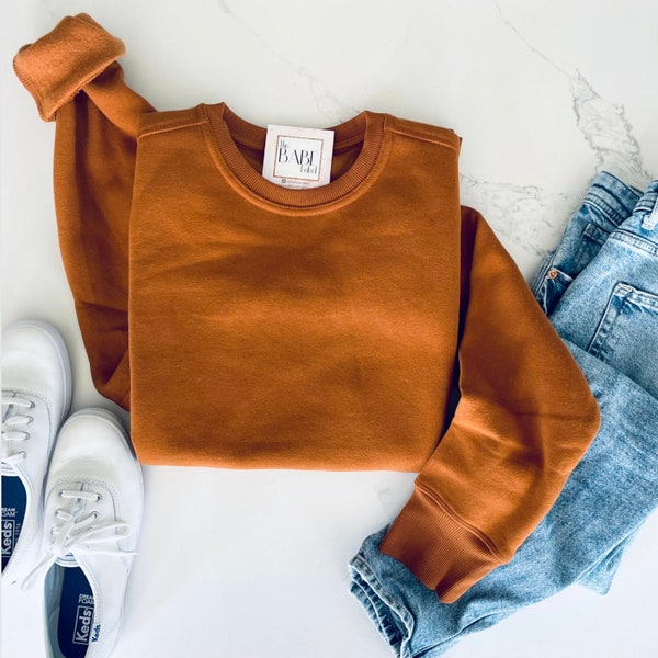 Nutmeg Sweatshirt/Nutmeg Blanks/Terry Cotton/Rust Sweatshirt/Copper Sweater/Fall/Autumn