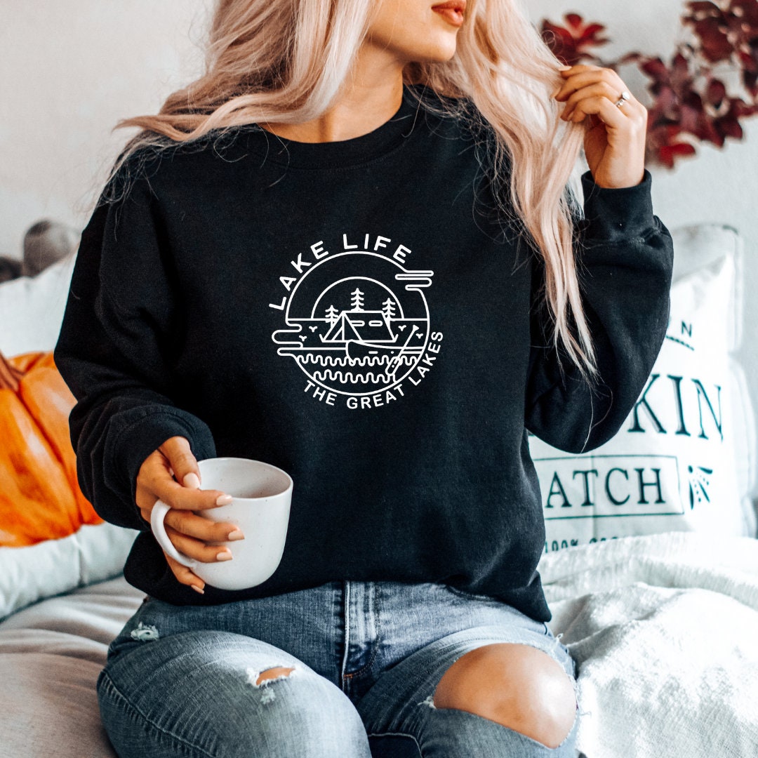 Lake Life Sweater sweatshirt camping Sweater camp Sweatshirt