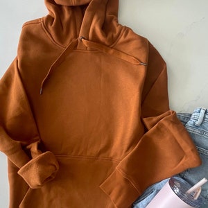 Aerie Sherpa Burnt Orange Pullover Plush Oversized Medium Womans