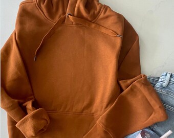 Nutmeg Sweatshirt/Nutmeg Hoodie/Hoodie/Nutmeg Blanks/Terry Cotton/Rust Sweatshirt/Copper Sweater/Fall/Autumn