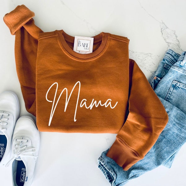 MAMA Script Design/Modern/Mom/New Mom/Gifts For Mom/Sweater/Sweatshirt/Terry cotton/Premium Sweatshirt