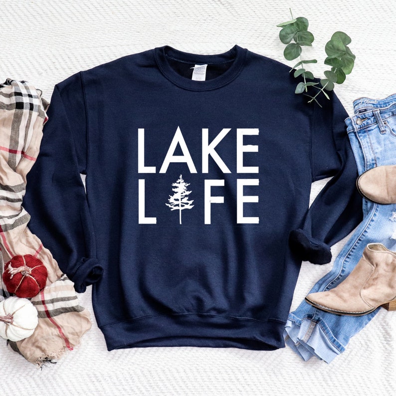 Lake Life Sweater/lake/custom Sweater/sweatshirt - Etsy