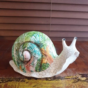 Handgearbeitete latexform süsse schnecke Snake vollform für Beton Keramik Stein Gips Ton raysin uvm.gartenfigur gartendeko