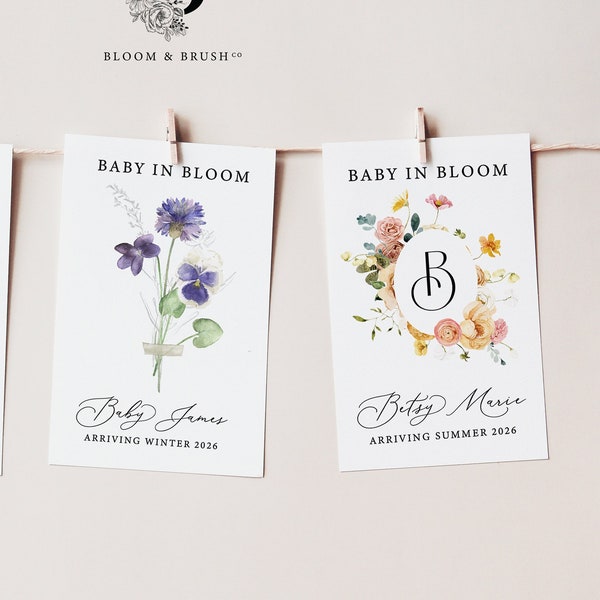 Watch Me Grow, Baby in Bloom Seed Packet, Baby Shower Favor, Gender Neutral, Seed Packet Favor